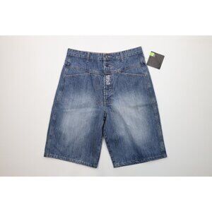 Deadstock Vtg 90s Marithe Francois Girbaud Mens 32 Loose Denim Jean Shorts Blue
